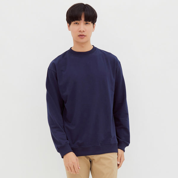 M231 Sweater Crewneck Panjang Navy 2216C