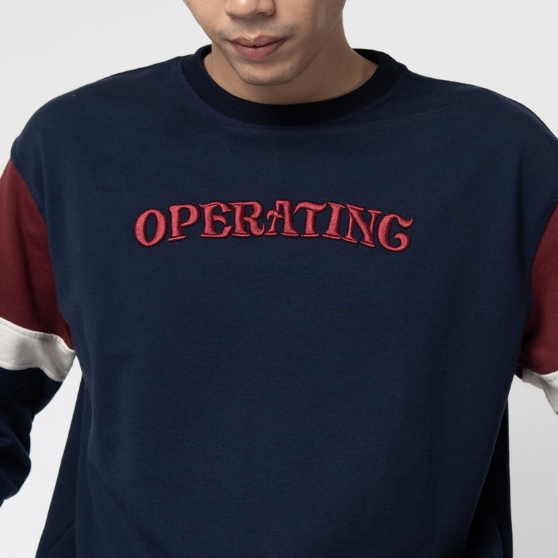 M231 Sweater Crewneck Panjang Navy 2230A