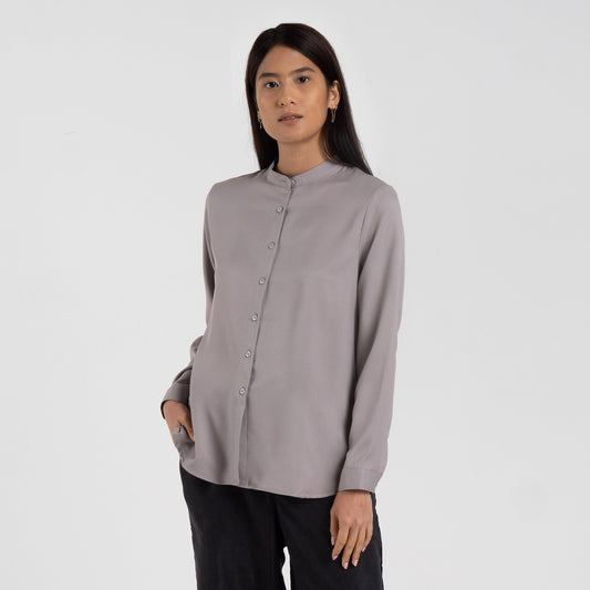 M231 Kemeja Wanita Henley Neck Panjang Wet Weather 2451C