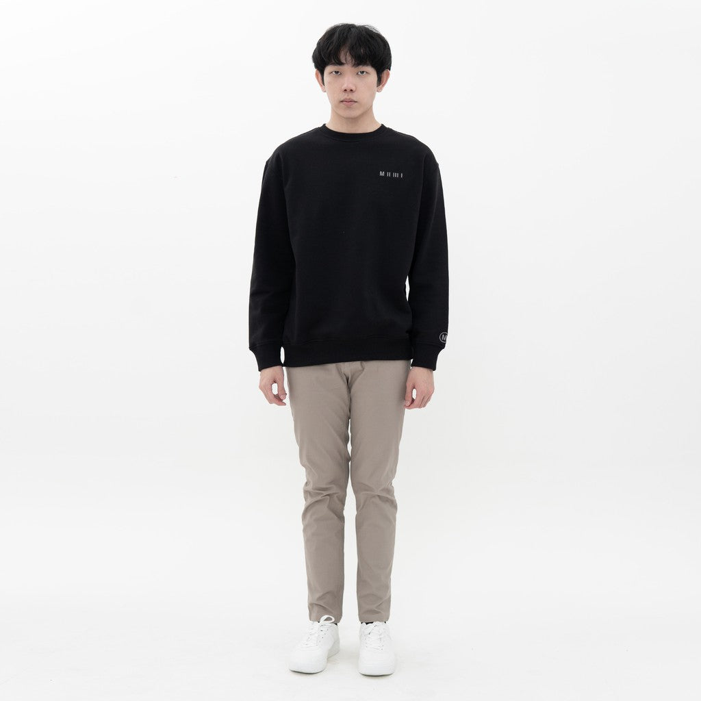 M231 Sweater Crewneck Panjang Hitam 2198B