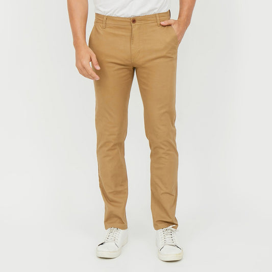 M231 Celana Panjang Pria Chinos Slim Fit Stretch Coklat C1140
