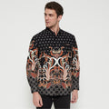 M231 Kemeja Pria Batik Panjang Warna Hitam 1723