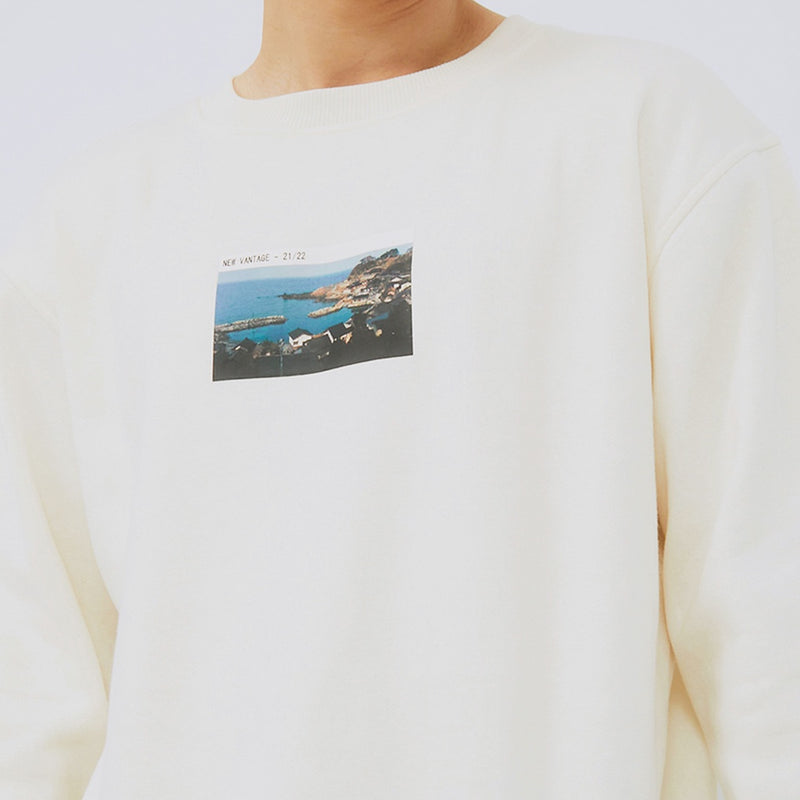 M231 Sweater Crewneck Vantage Panjang Broken White 2390A