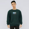 M231 Sweater Crewneck Vantage Panjang Hijau Tua 2390B