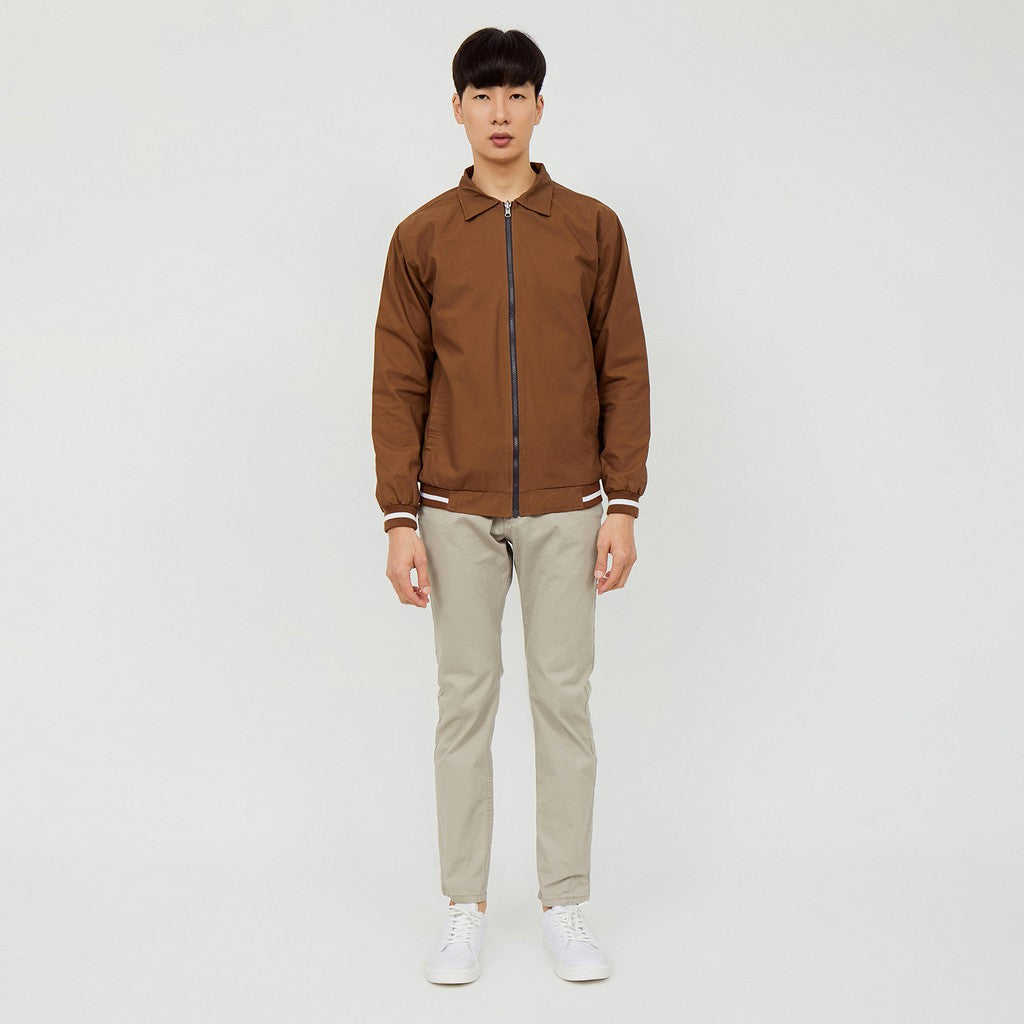 M231 Jaket Pria Canvas Panjang Coklat 1863C