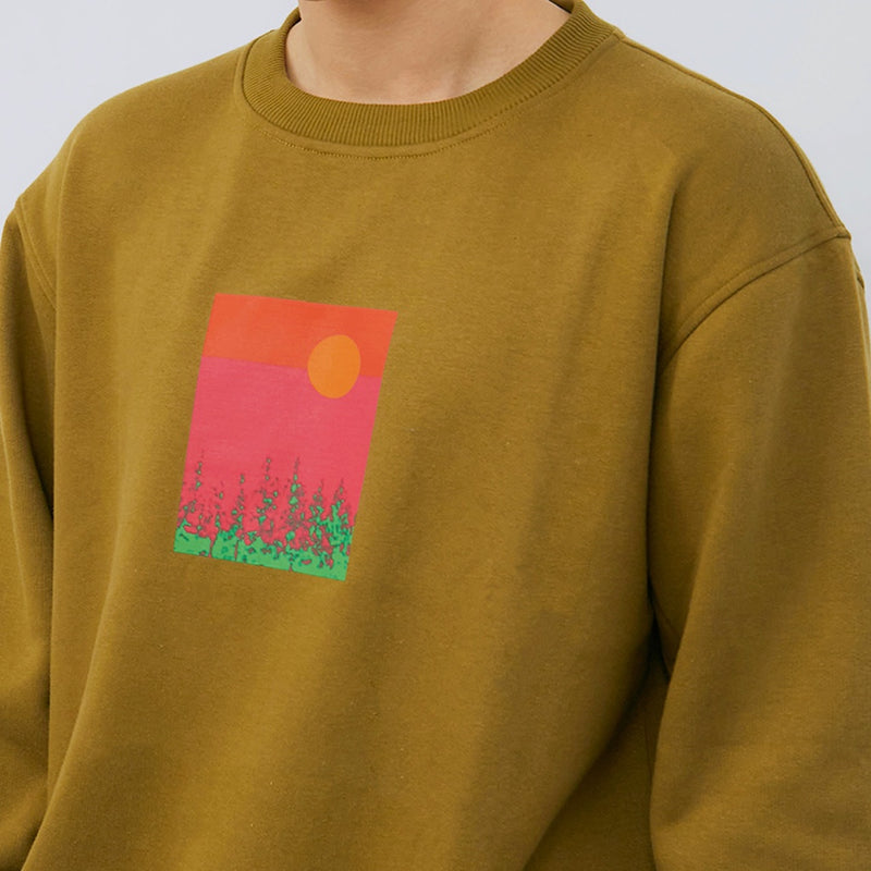 M231 Sweater Crewneck Vantage Panjang Olive 2392A