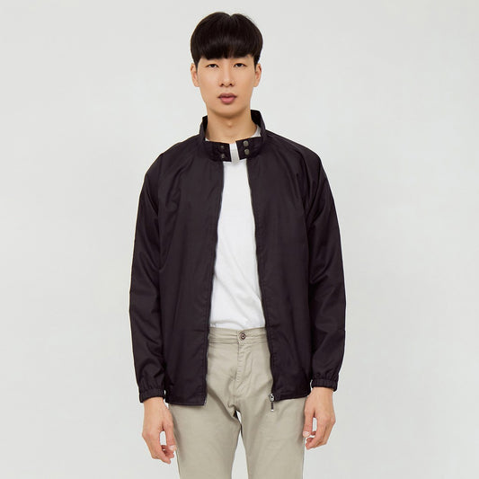 M231 Jaket Pria Taslan Harrington Panjang Hitam 2039C