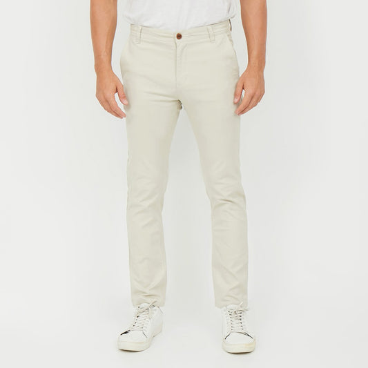 M231 Celana Panjang Pria Chinos Slim Fit Stretch Cream C1139