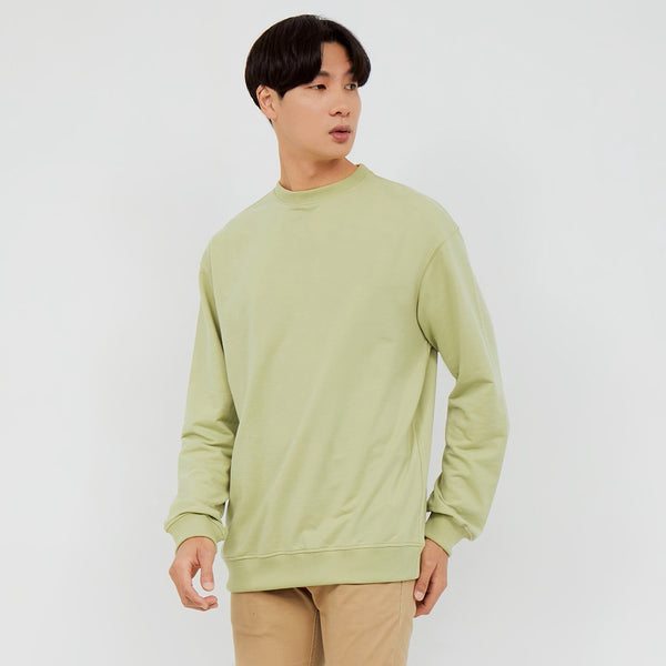 M231 Sweater Crewneck Panjang Hijau 2216A