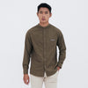 M231 Kemeja Pria Shanghai Polos Oxford Panjang Army 1552K