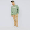 M231 Sweater Crewneck Panjang Sage Green 2220E