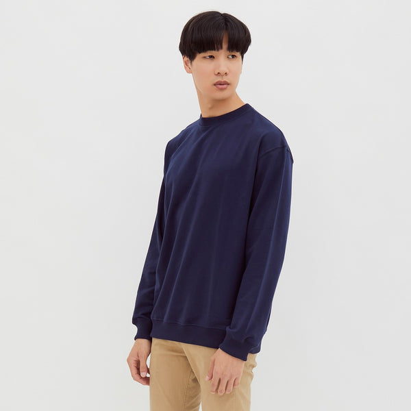 M231 Sweater Crewneck Panjang Navy 2216C