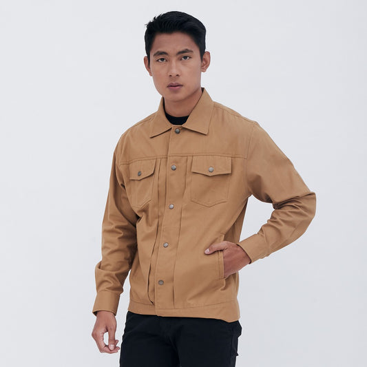 M231 Jaket Pria Coverall Panjang Khaki 1957B