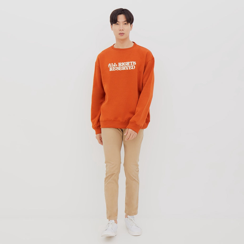 M231 Sweater Crewneck Panjang Terracotta 2220A