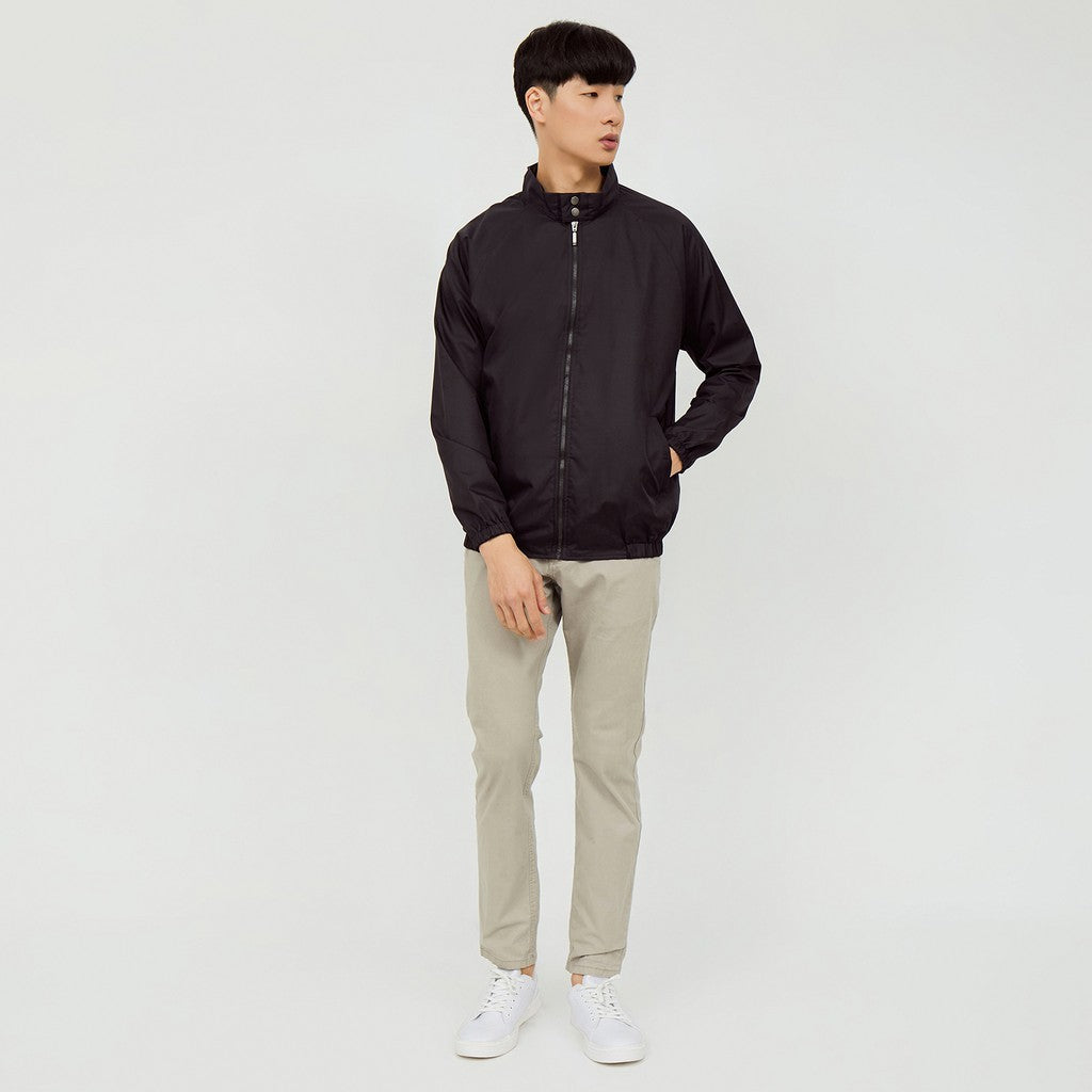 M231 Jaket Pria Taslan Harrington Panjang Hitam 2039C