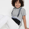 M231 Kemeja Anak Laki Laki Suspender Oxford Warna Abu 0125B