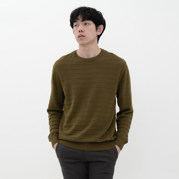 M231 Sweater Knit Panjang Olive 2177D