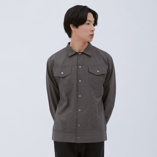 M231 Jaket Pria Coverall Panjang Abu 1876C