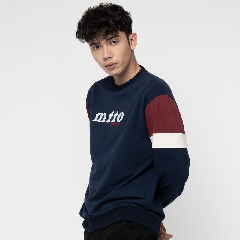 M231 Sweater Crewneck Panjang Navy 2231B