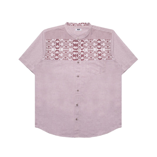 M231 Kemeja Pria Koko Pendek Maroon 2974