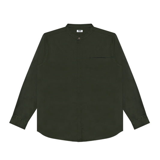 M231 Kemeja Pria Shanghai Polos Soft Twill Panjang Army 1971K