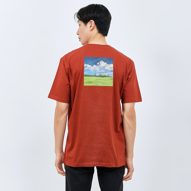 M231 T-Shirt Grafis Pendek Merah Bata 2742B