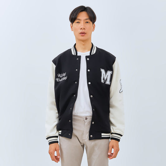 M231 Jaket Varsity All day Every Day Hitam 2703A