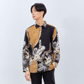 M231 Kemeja Pria Batik Panjang Hitam 3034