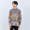 M231 Kemeja Pria Batik Panjang Ungu 3008A