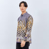 M231 Kemeja Pria Batik Panjang Ungu 3008A