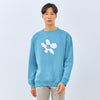 M231 Sweater Crewneck Festive Bleu Panjang Biru 2867A
