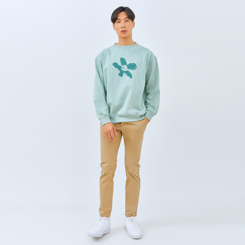 M231 Sweater Crewneck Festive Bleu Panjang Mint 2867B