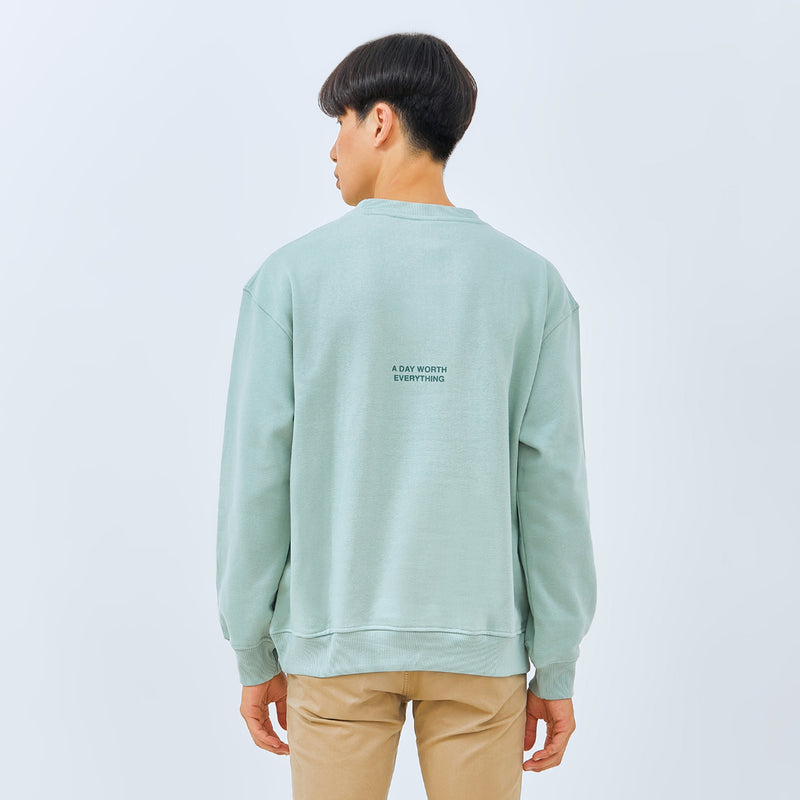 M231 Sweater Crewneck Festive Bleu Panjang Mint 2867B