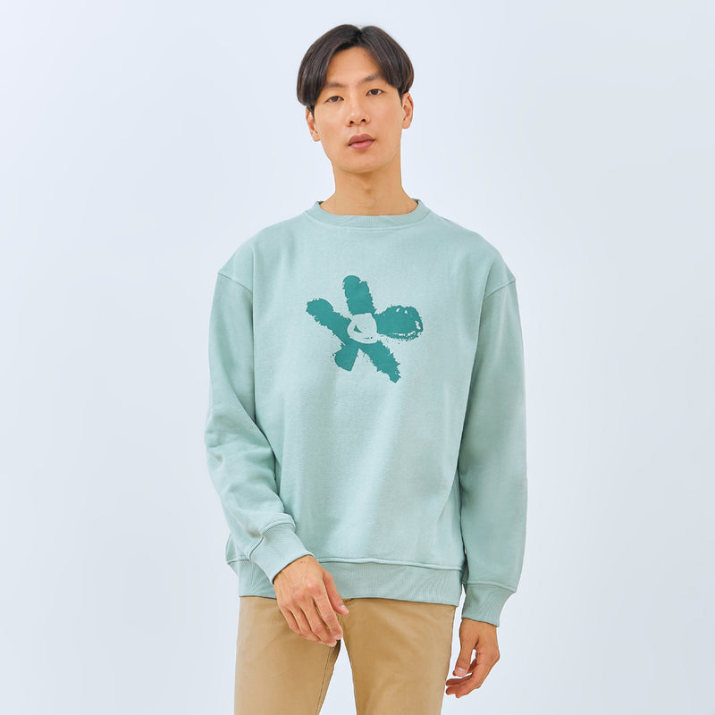 M231 Sweater Crewneck Festive Bleu Panjang Mint 2867B