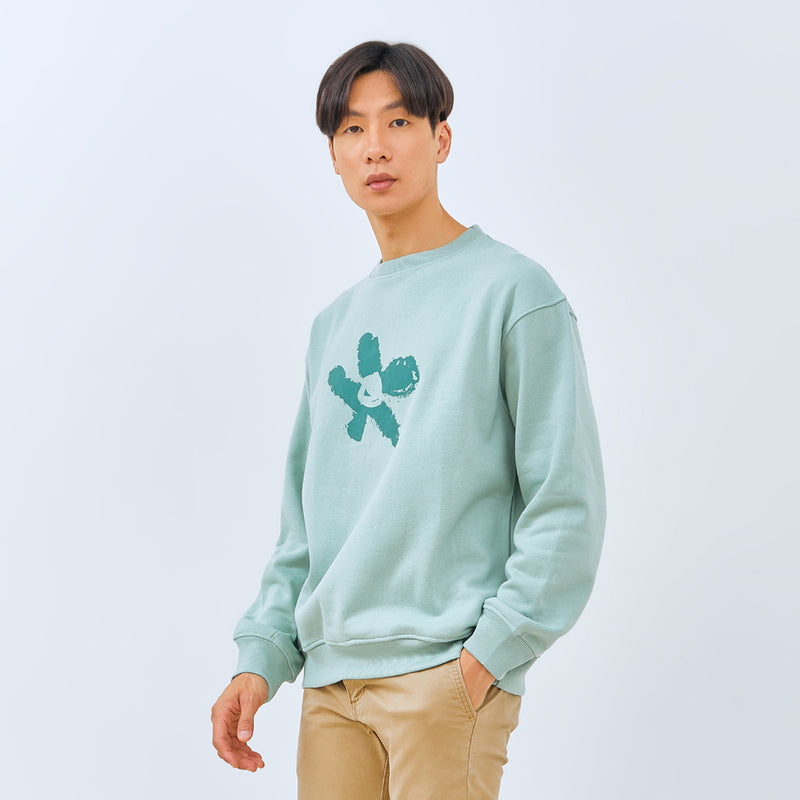 M231 Sweater Crewneck Festive Bleu Panjang Mint 2867B