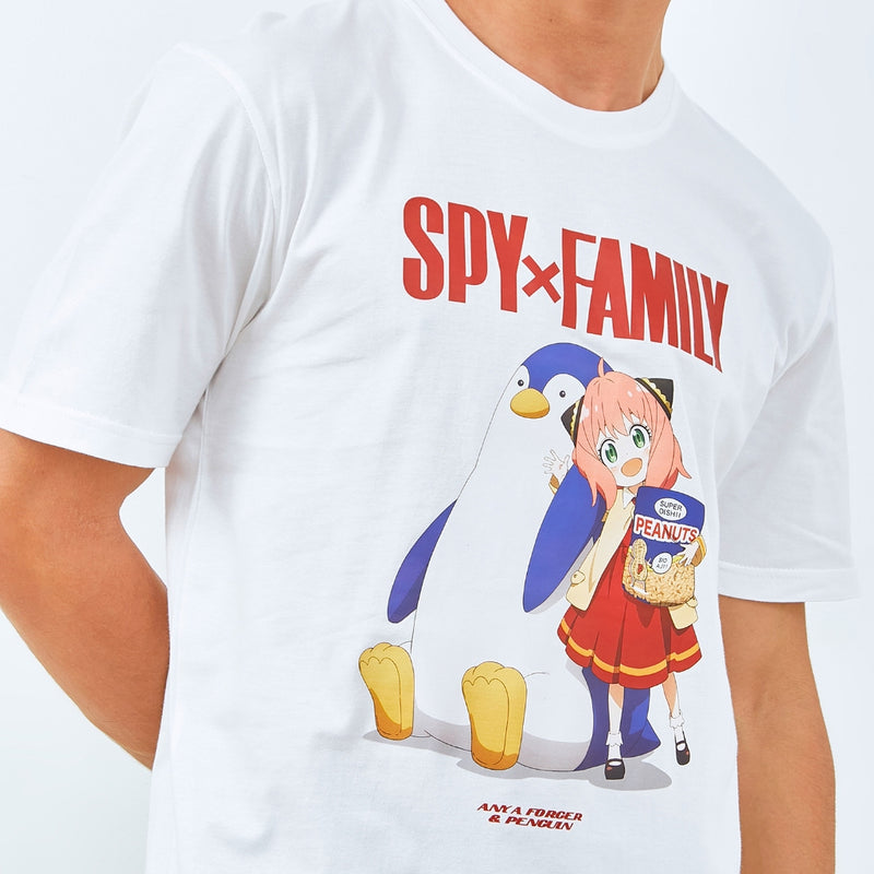 M231 SPY x Family Anya & Penguin T-shirt Putih 0229