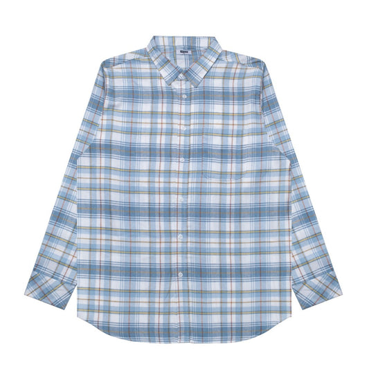 M231 Kemeja Pria Flannel Panjang Biru 0301