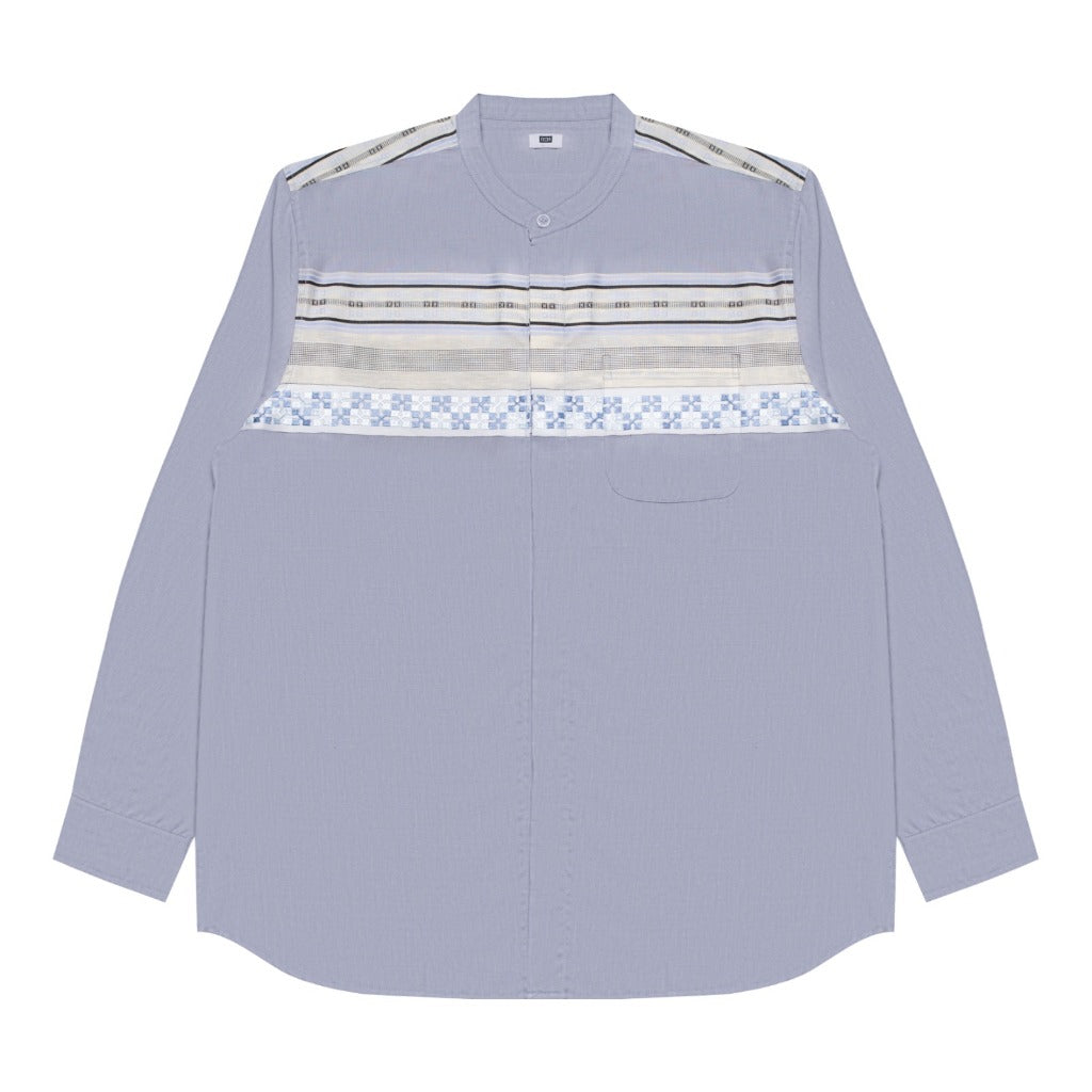 M231 Kemeja Pria Koko Panjang Biru 0417