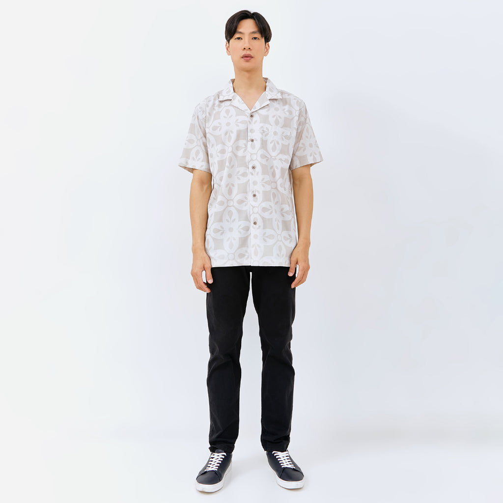 M231 Kemeja Pria Printing Hawaii Pendek 0153