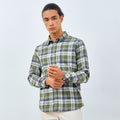 M231 Kemeja Pria Flannel Panjang Hijau 0144