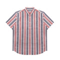 M231 Kemeja Pria Stripe Pendek Maroon 3139A