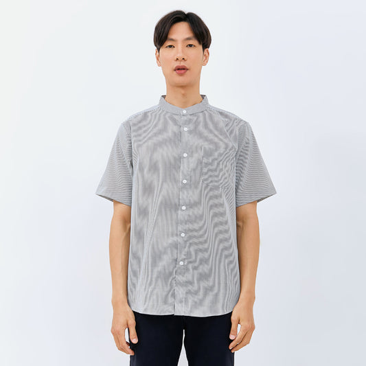 M231 Kemeja Pria Shanghai Stripe Pendek 0088