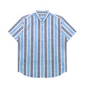 M231 Kemeja Pria Stripe Pendek Biru 3139B
