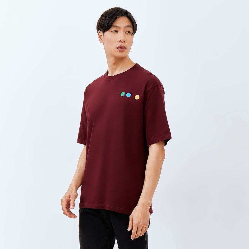 M231 T-Shirt Grafis Pendek Maroon 2738A