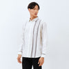 M231 Kemeja Pria Stripe Oxford Panjang Abu 2767