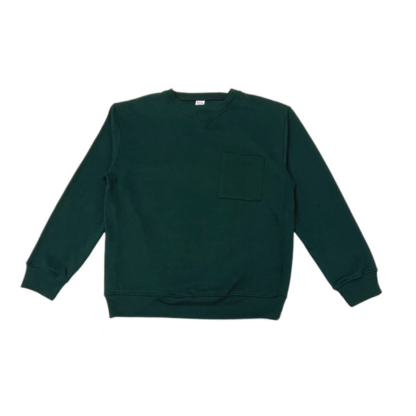 M231 Sweater Crewneck Panjang Hijau Botol 2669C