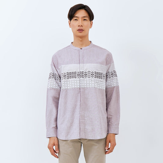 M231 Kemeja Pria Koko Panjang Maroon 2781