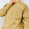 M231 Kemeja Pria Shanghai Polos Soft Twill Panjang Khaki 1971L