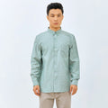 M231 Kemeja Pria Basic Polos Oxford Panjang Hijau 1456X